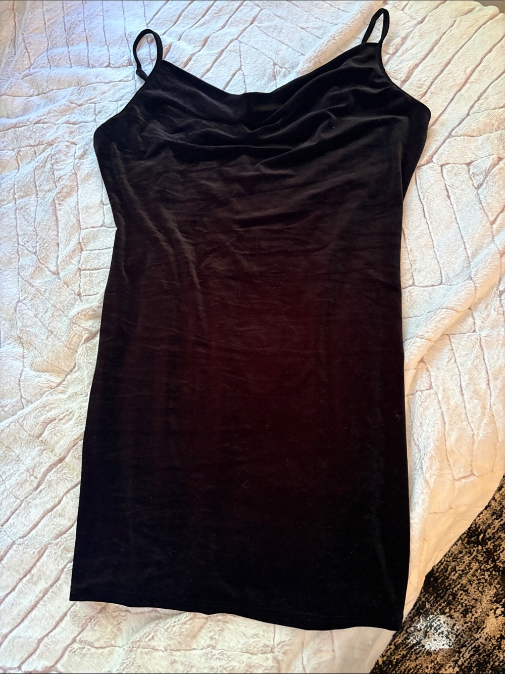 Black Velvet Slip Dress - Classic Women's Evening Dress